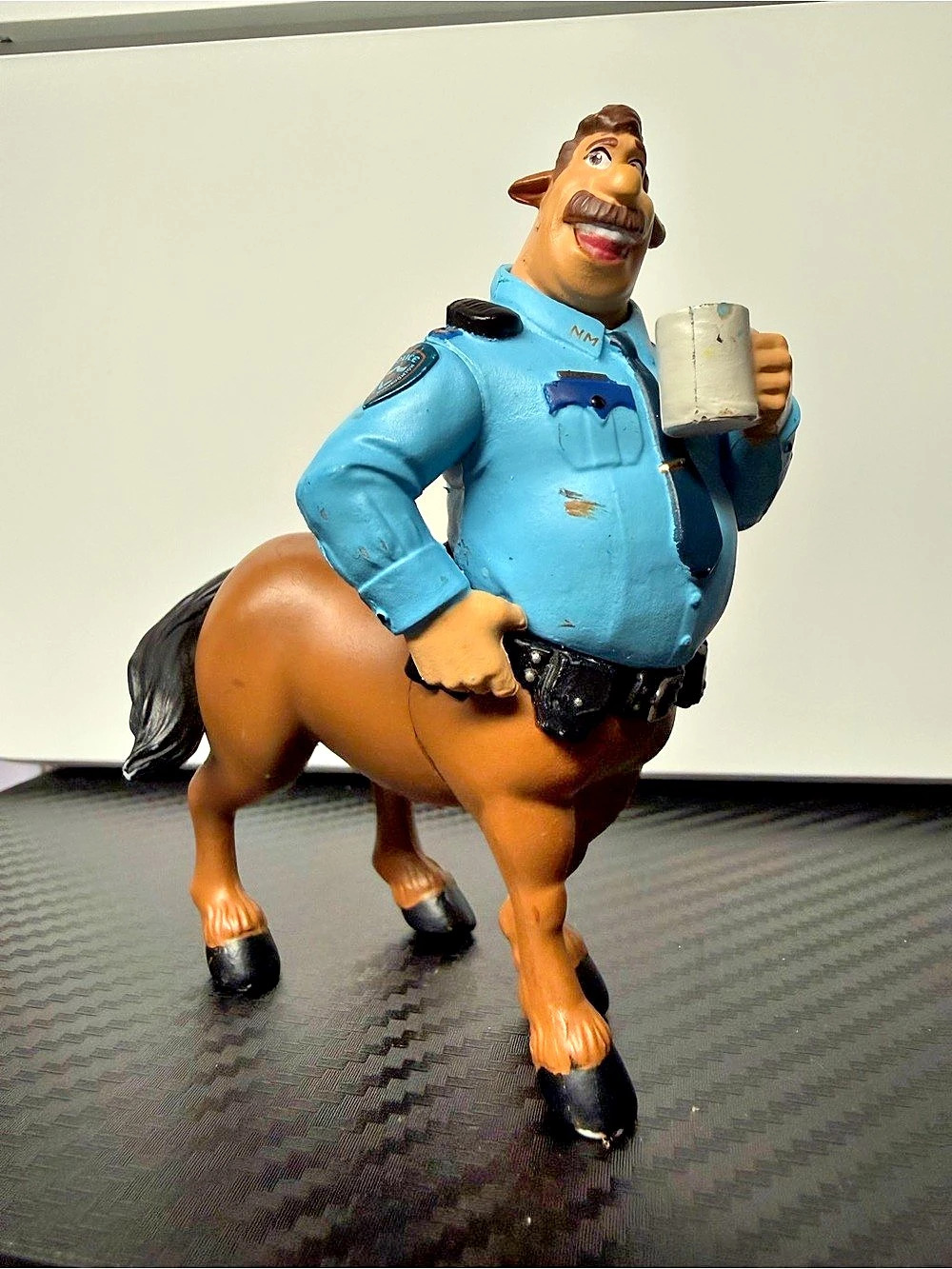 Disney Colt Bronco Mounted Police Officer horse figure Blue Brown PVC